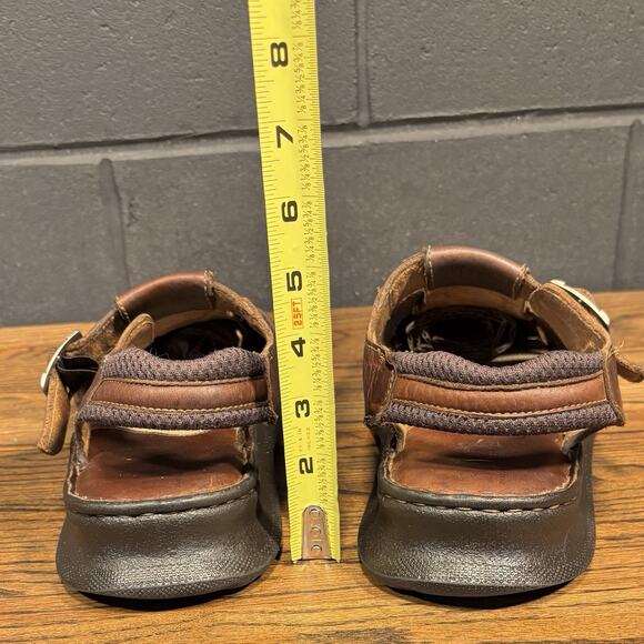 Born Brown Leather Fisherman Sandals Handcrafted Mexico Comfort Casual Men’s 11 main image 6